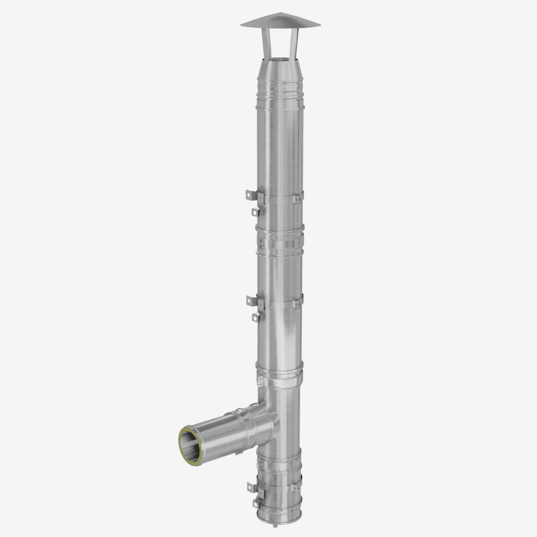 Cos de Fum INOX Dublu Perete Suspendat